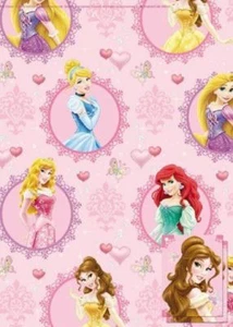 Disney Princess wrapping paper - Gift Wrap 2 sheets 49cm x 70cm - Picture 1 of 2