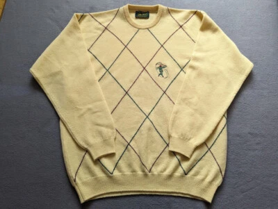 Vintage Peter Scott Beige Lambswool Golf Sweater Herren Gr. XXL Pullover Pulli - Bild 1 von 4