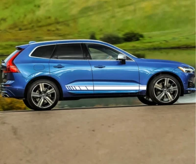 Calcomanía de vinilo gráfica personalizada a rayas laterales para puerta automática VOLVO XC60 Foto 1 de 4