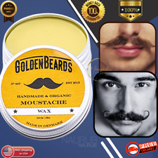 Organic Mustache Wax – 15 ml 100% naturalgolden beards |& ARGAN & Apricot Jojoba