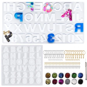255pcs Alphabet Silicone Mold - Letter Mold for Resin - Reverse Silicone Mold - - Picture 1 of 3