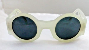Dries Van Noten & Linda Farrow Light Gray Plastic Round Frame Sunglasses NICE - Picture 1 of 12