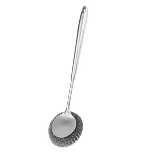 Pan Stainless Steel Scrubber Pot Pan Cleaning Brush Pot Cleaning Brush with - Picture 1 of 12