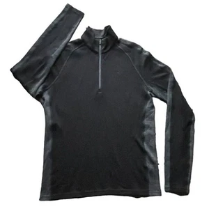 Icebreaker Sweater Mens Medium Black Merino Wool Lightweight Pullover MINT - Picture 1 of 7