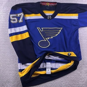 St. Louis Blues Hockey Jersey Adidas Perron Men's XL Size 54 w/ Fight Strap - Picture 1 of 16