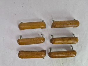 Vintage Schubladengriffe Holz Schrank Kommode Griff 6er Set 4,5" breites Loch 3 5/8 - Bild 1 von 12