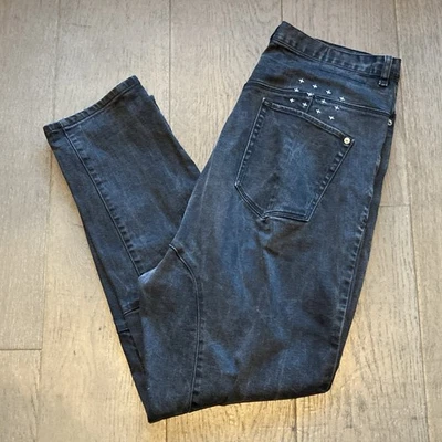 Ksubi Pressure Drop Jeans Mens W34 L28 (Tagged as W31) Slouch Black Cat Zip Fly - image 1 of 4