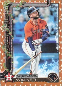 Christian Walker 2025 Topps Holiday luces metálicas doradas #H155 Houston Astros - Imagen 1 de 2