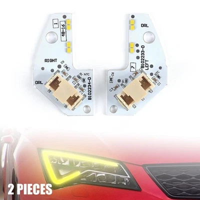 Yellow DRL Daytime Running Light LED Board chips For Seat Leon 2017 2018 2019 20 - Image 1 of 4