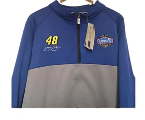 Jimmy Johnson Pullover Mens XL 1/4 Zip Fleece NEW Blue Nascar Auto Racing Y2K - Picture 1 of 11