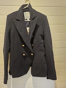 Wish womens blazer jacket size 10 Navy Blue NWT - Picture 1 of 6
