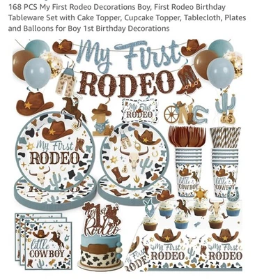 Paquete de decoración de cumpleaños My First Rodeo Foto 1 de 4