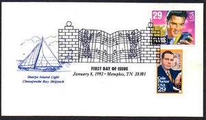 COMBO FDC Elvis Presley #2721 Chesapeake Cachet con Cole Porter UA (LOTE 314) - Imagen 1 de 1