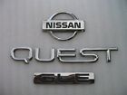 2002 NISSAN QUEST GLE REAR TRUNK CHROME EMBLEM LOGO BADGE DECAL SET 99 00 01 02 Nissan Quest