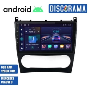 AUTORADIO ANDROID 6/128GB MERCEDES CLASSE C W203 2005-2009 STEREO AUTO TOUCH GPS - Foto 1 di 6