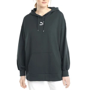 Puma Classics Oversized Pullover Hoodie Womens Green Casual Outerwear 53041280 - Picture 1 of 4