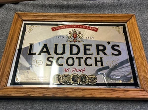 Lauder’s Scotch Framed Mirror By Stamford Art 18" x 13" Bar Decor, Man Cave - Picture 1 of 4