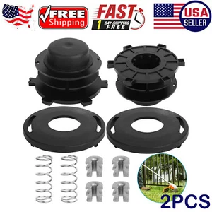 Kit de carrete de cabezal recortador de 2 piezas para Stihl 25-2 FS 44 55 70 80 83 85 90 RX110/120/130 - Imagen 1 de 9