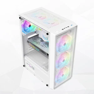 Side Transparent Gaming Computer Case E-Sports PC Tower For ATX/M-ATX/ITX _xa - Afbeelding 1 van 14