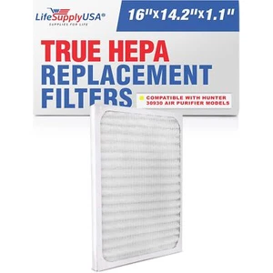 LifeSupplyUSA HEPA Filter Replacement for Hunter 30930 Air Purifier HEPATech - Picture 1 of 5