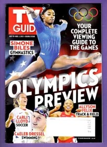 COLLECTIBLE TV GUIDE -SIMONE BILES-ALLYSON FELIX-CARLI LLYOD TOKYO OLYMPICS 2021 - Picture 1 of 1