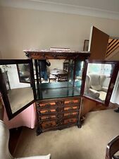 Large antique mirrored Drinks Cabinet with marble top