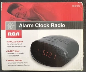 New RCA Alarm Clock AM/FM Radio 6" LED Display Sleep Timer Battery Backup - Picture 1 of 3