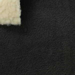 Bonded Sherpa Fleece Fabric GREY Super Soft Fur Like Material FREE SAMPLES! - Picture 1 of 1