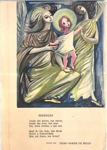 PORTUGAL PEDRO HOMEM DE MELLO REDENÇÃO CHRISTMAS STATIONERY OLD POSTCARD  - Picture 1 of 2