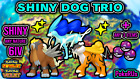  SHINY 6IV/EV: Legendary Dog Trio  Pokémon Écarlate & Violet  LIVRAISON RAPIDE 