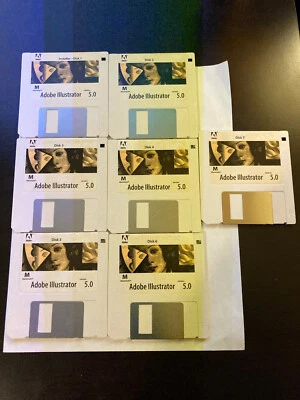 Disquetes Adobe Illustrator 5.0 para Macintosh - con llave Foto 1 de 3