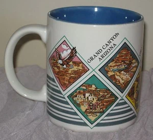 Taza de café Grand Canyon Arizona 10 OZ Eagle Deer rara #DH65 - Imagen 1 de 1