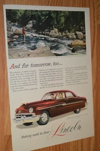 Lincoln Adirondack Mountain 1951 original vintage anuncio impreso anuncio-51 - Imagen 1 de 1