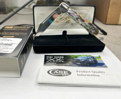 Case Abalone smooth mini copperlock knife 12020 # 81749LSS NEW FREE HOLDER - Image 1 of 4