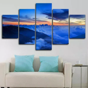 Sky Sunrise Earth Cloud Landscapes Canvas Prints Painting Wall Art Home Decor 5P - Picture 1 of 1