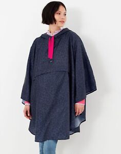 Joules Womens Milport Poncho - Navy Leopard - One Size