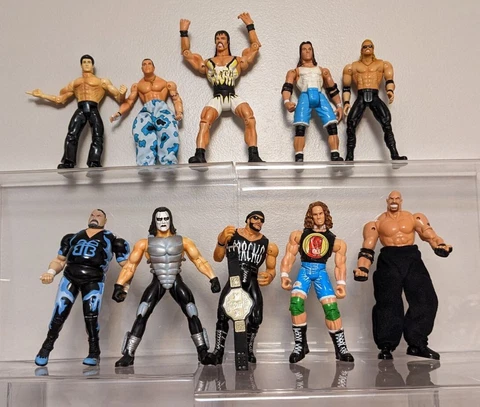 1999 LOT 10 WCW BRUISERS TOYBIZ BIGELOW STING DISCO KIDMAN WRATH REY GOLDBERG ** Cover