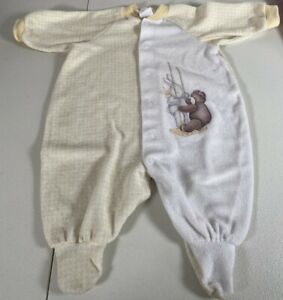 Carter's Baby One Piece 0-3 Mos Yellow Gingham Side Animal Print Body Suit