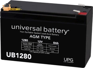 Universal - UB1280 12V 8AH Sealed Lead Acid Battery F1 .187 TT - Picture 1 of 12