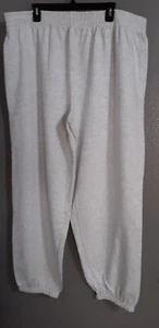 NEW-Men’s Hanes Comfort Blend Heather Light Gray WinterJogger Sweatpants. Sz 6xl - Picture 1 of 8