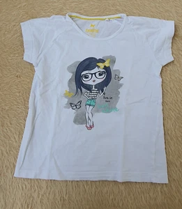 Kinder Mädchen Tshirt Top Oberteil Wie Neu Lupilu Gr. 110/116 Weiß ( 1190 ) - Picture 1 of 3