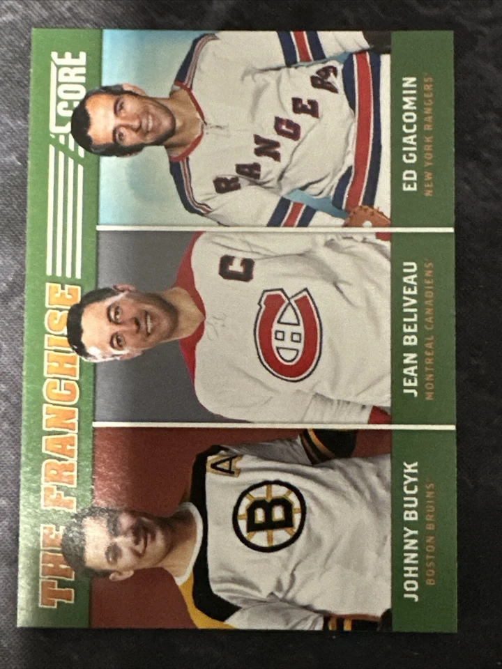 2012-13 Score The Franchise Original Six FCL2 Bucyk / Beliveau / Giacomin - Image 1 of 2