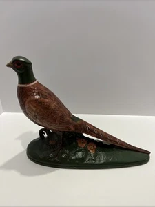 VINTAGE 1979 Ceramic Holland Mold Pheasant Figurine Large 13x9x4.5 (inches) NICE - Picture 1 of 7