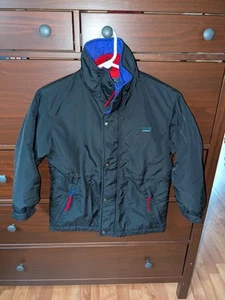 LL Bean Vintage 90s Kids Coat Size Large Black Unisex  Fall Winter sz 8 - Picture 1 of 4