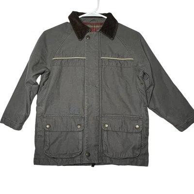 Vintage Gap Coat Kids S Chore Barn Flannel Lined Heavy Corduroy Collar Canvas - Image 1 of 4
