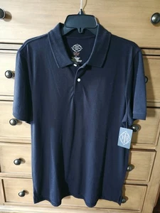Nwt St. John's Bay Black Polo Style Short Sleeve Medium Super Soft Comfort Flex - Picture 1 of 2