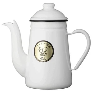 Karita Kalita coffeepot enamel white 1000ml open fire coffee master pelican 1ℓ d - Picture 1 of 7