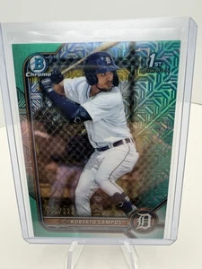 Bowman Chrome Aqua Mojo 2022 Roberto Campos 1st Prospect #12/225 - Imagen 1 de 2