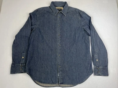 NWT Rag & Bone Dark Fit 3 Denim Shirt Mens Size Large Casual Button Front - Image 1 of 4