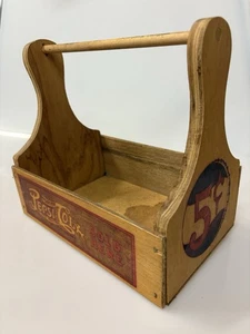 Paquete de 6 fundas de madera vintage Pepsi-Cola con asa - Imagen 1 de 23